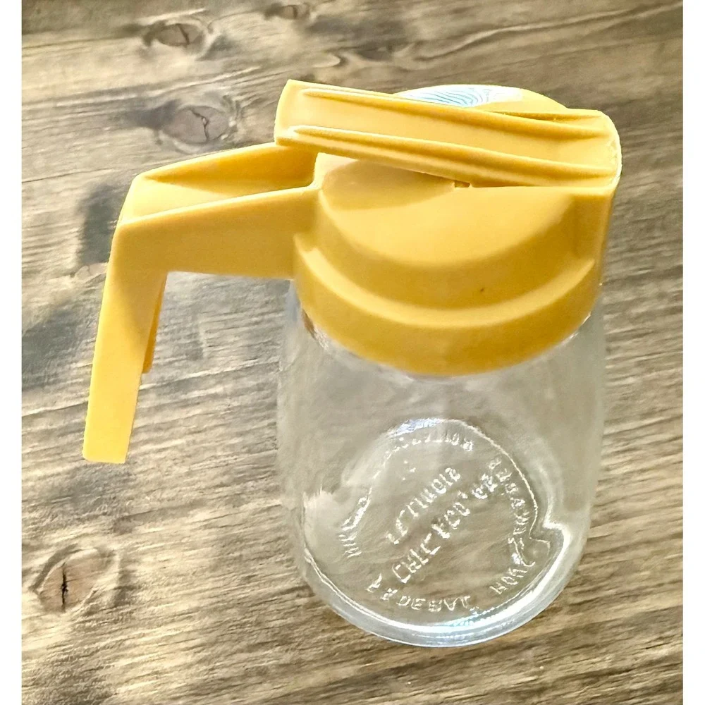 Federal Housewares Syrup Dispenser Clear Excellent Vintage MCM Glass